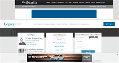 Desktop Screenshot of obits.gazette.com